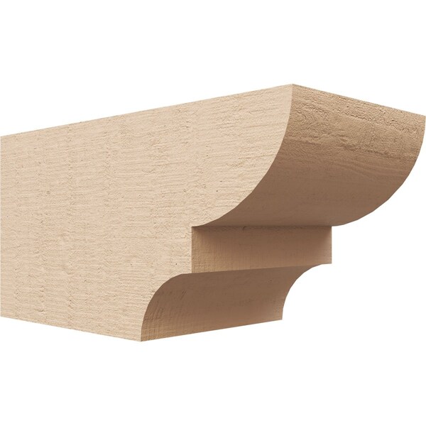 Ekena Millwork 6in. W x 6in. H x 12in. L Ridgewood Woodgrain TimberThane Rafter Tail, Primed Tan RFTUR06X06X12RIDRCPR - main